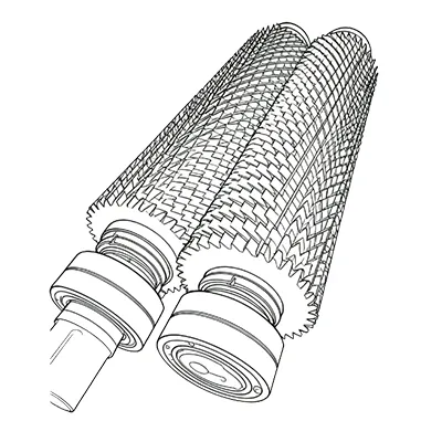 Double-shaft shredder rotor